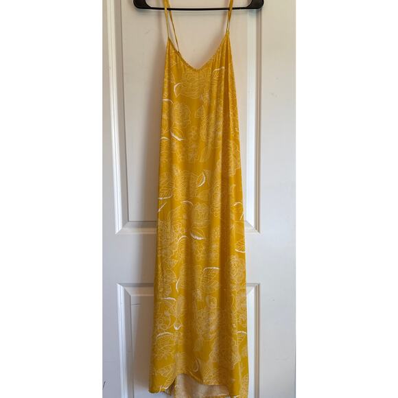 🌼 Gap Yellow Floral Cami Midi Dress – Size Large, Adjustable Straps ✨ - Picture 2 of 6